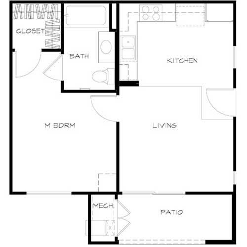 Floor Plans The Jasmine Senior Apartments in Fountain Valley, CA